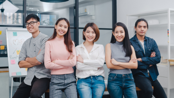 Group of asian people