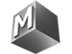Letter M silver logo