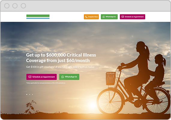 Mother & daughter riding a bike insurance ad